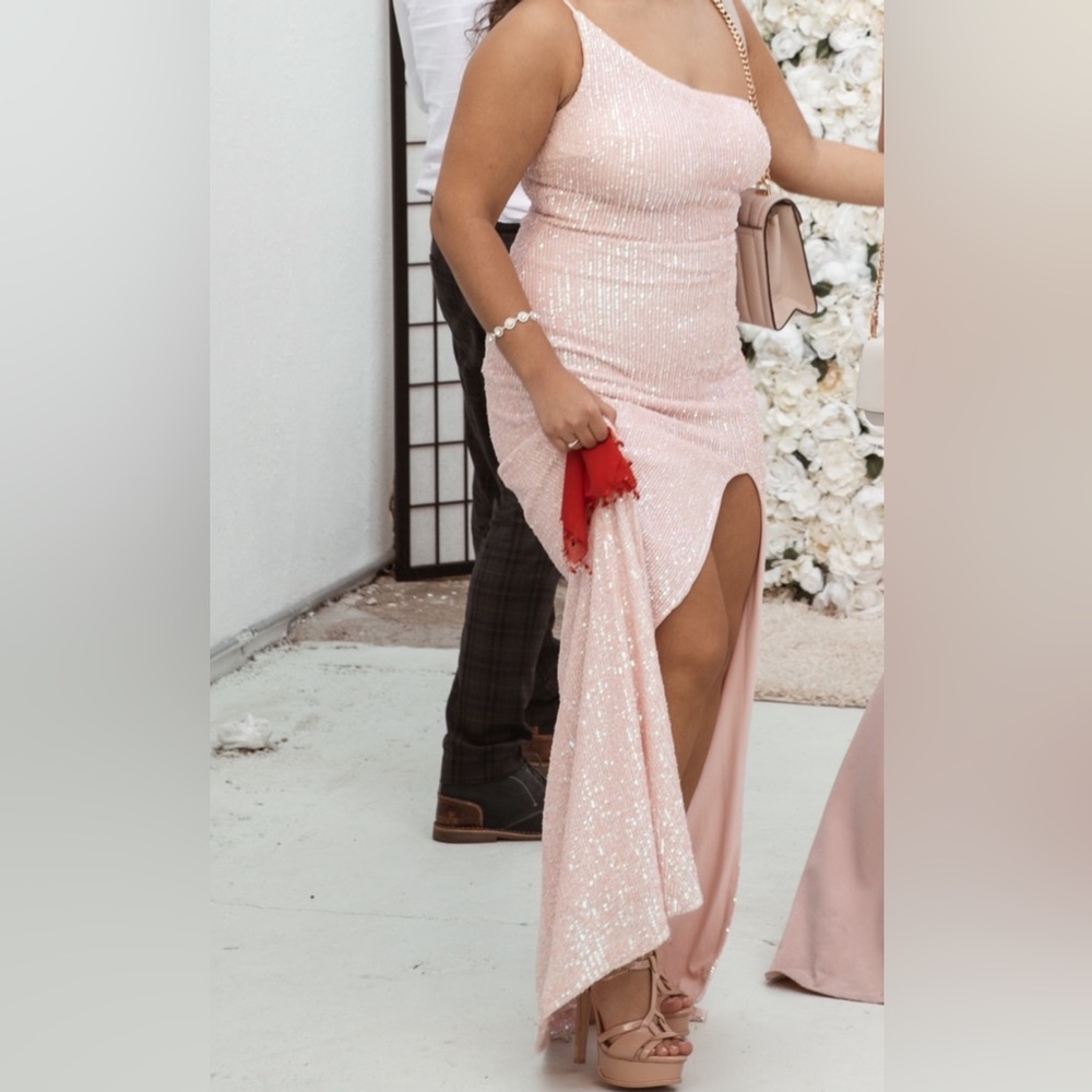 Sparkly pink Maxi dress worn only once